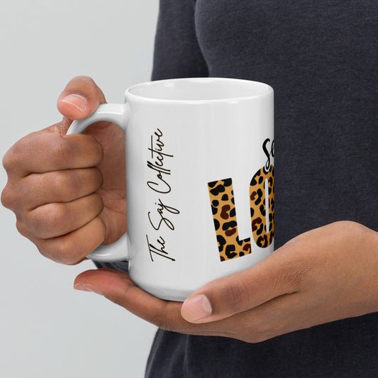 Self Love White glossy mug